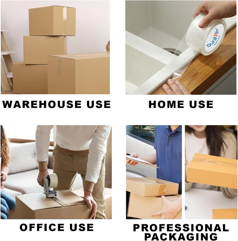 Duravel Clear Packing Tape, 2 inches x 50 yards - Heavy Duty Packaging Tape (12 Rolls) - Image 3